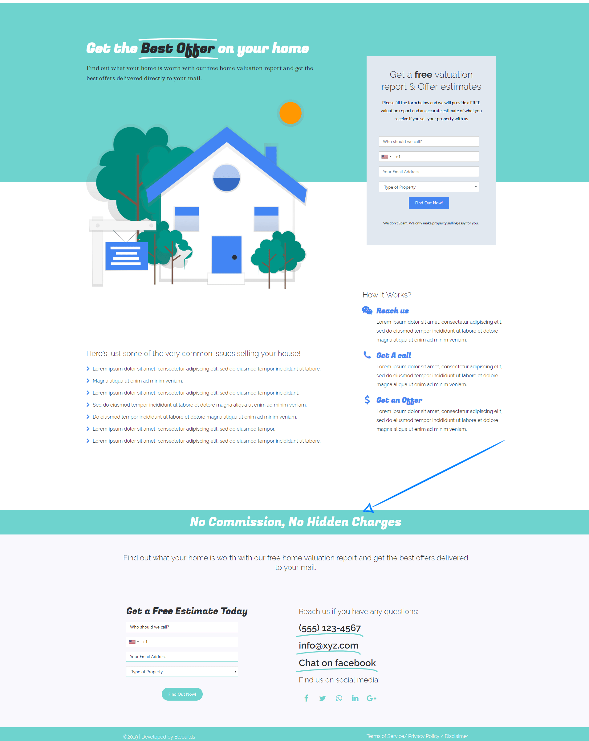 Real Estate Landing Page Template Elebuilds